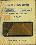 790 0 Laiz 280 - 1910. Medallón.15cts. Amarillo.Publicidad Impresa “Crótido De Simón Martinez. Coloniales.Madrid” - 1850-1931