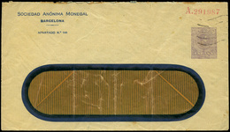 792 0 Laiz 310 - 1910. Medallón. 20cts.violeta. Publicidad Impresa “Sociedad Anónima Monegal. Barcelona” - 1850-1931
