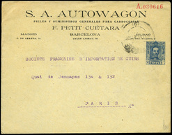 816 0 Laiz 782 - 1925. Vaquer. 40cts. Azul. Publicidad Impresa “S.A. Autowagon. Aribau 32…" - 1850-1931