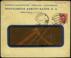 841 0 Laiz 962 - 1931. Vaquer Sobrec. República. 30cts. Rojo. Publicidad Impresa “Destilerias…" - 1850-1931