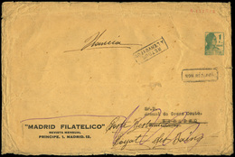 849 0 Laiz 1101 - 1933. Matrona. 1cts. Verde Con Publicidad “Madrid Filtélico” - 1850-1931