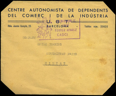 930 1937. Cda Con Franquicia “S.R.I. Grup Ferrer Alvarez CADCI” Correo Interior Barcelona. Rarísimo.Ex Gomez-Guillamón - Covers & Documents