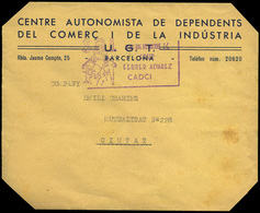 930 1937. Cda Con Franquicia “S.R.I. Grup Ferrer Alvarez CADCI” Correo Interior Barcelona. Rarísimo.Ex Gomez-Guillamón - Brieven En Documenten