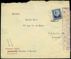 932 Ed. 688 - Cda De Barcelona A Paris Con Membrete Impreso “Assistencia Infantil-Barcelona” - Lettres & Documents