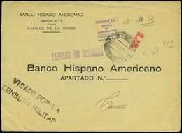 979 Ed. 823 1/3 + Local - 1937. Frontal Cdo Con Sello 823 A 1/3 (para Dar La Tarifa) Y Local De Cazalla - Storia Postale