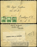 982 Ed. 682(3) - 1937. Cda Con 3 Sellos De Mariana Pineda (Fechad., Rombo Puntos) A USA - Covers & Documents