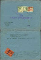 985 Ed. 823-817(2) - 1937. “Melilla 22/Dic/37” A Kobe. Tránsito En Gibraltar Y Marca Impresa…" - Storia Postale