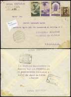 987 Ed. 138-151-152-Benef.1 - Marruecos. 1937. Certificado De “Cuatro Torres De Alcalá 22/Oct/37” A Melilla - Storia Postale