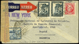 991 Ed. 689-673(2) - Barcelona. Cda De Barcelona A Bogotá (Colombia), Via Nueva York. - Covers & Documents