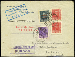 993 Ed. 842-844(2)+845 - Burgos. Cda De Burgos A Tetuan (Marruecos) “Pro Avión Desde Vitoria” - Covers & Documents