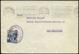 1014 All. 14 - 1936. Carta Cda Con Sello De Cruzada Contra El Frio Y Franquicia “Cuartel General Del Ejército Del Norte… - Storia Postale