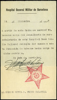 1031 1937. “Hospital General Militar Barcelona” - Storia Postale
