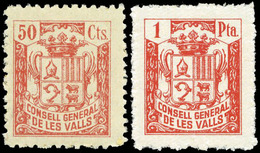 1050 *** S/Cat 4 Sellos De 15,25,50 Cts. Y 1 Ptas. “Consell General De Les Valls” Raros - Andere & Zonder Classificatie