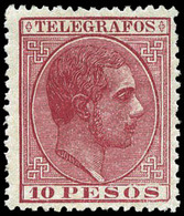 1086 Ed. Telegraf. 	**  8	Centraje Lujo. Muy Raro. Cat. 230€ - Philippines