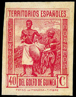 1099 Ed. ** 210 	Cambio Color 40cts. Carmín. S/D .No Cat. Muy Rara Variedad. - Guinée Espagnole