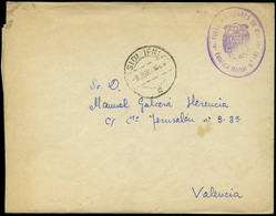 1134 Guerra Ifni 1957/58. Carta Cda De Sidi Ifni A Valencia Con Marca Franquicia Fuerzas Regulares De Ifni. Estafeta - Ifni
