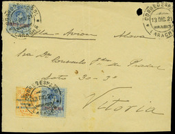 1138 Ed. 61+España 294(2) - 1921. Frontal De Carta Cdo Correo Aereo De Larache A Vitoria - Marocco Spagnolo