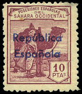 1163 Ed. *** 46B/7B 	Final Serie. Sobrecarga Horizontal. Raros. Cat. +450€ - Spanish Sahara