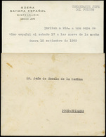 1167 Carta Cda (fuera De Valija) Del Comandante Jefe Del Puesto Dispensario Médico En Guerra (Sahara) - Sahara Spagnolo