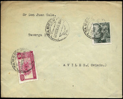 1189 Tanger Ed. España 925+Huerf.Corres - 1945. Carta Cda De Tánger A Avilés. Escasa - Spanish Morocco