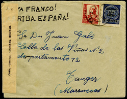 1193 Tanger - Ed. 1937. Cda De Cádiz A Tánger. (con Local Cádiz + C.M.) - Marocco Spagnolo