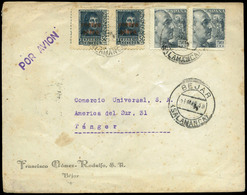 1195 Tanger - Ed. 1948. Cda Correo Aereo, De Bejar A Tánger (al Dorso Tránsito Mat. Ambulante Y Correo Aereo). Escasa - Spanish Morocco