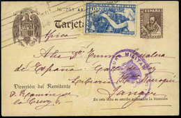 1196 Tanger - E.Postal Cdo De Madrid A Tánger 18/Jul/1939. Preciosa - Spanish Morocco