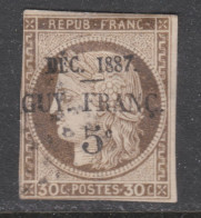 Guyane N° 6 O  Timbres Des Colonies Surchargé : 5 C. Sur 30 C. De 1872 Oblitération Très Légère Sinon TB - Gebruikt