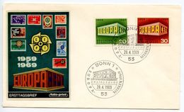 Germany, West 1969 Scott 996-997 FDC Europa - 1961-1970