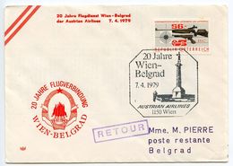 Austria 1976 AA 1st DC-9 Flight Cover, Wien-Salzburg-London - Eerste Vluchten