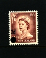 NEW ZEALAND - 1958  PROVISIONAL (WITHOUT STARS)   MINT NH - Unused Stamps