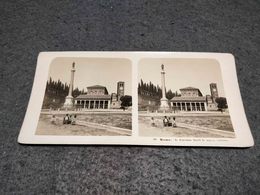 ANTIQUE STEREOSCOPIC REAL PHOTO ITALY ROME - S. LORENZO FUORI LE MURA - Stereoscopi