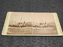 ANTIQUE STEREOSCOPIC REAL PHOTO UNITED KINGDOM LONDON - TRAFALGAR SQUARE - Stereoscopi