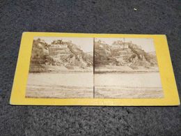 ANTIQUE STEREOSCOPIC REAL PHOTO GERMANY - RHEINFELS CASTLE - Stereoscopi