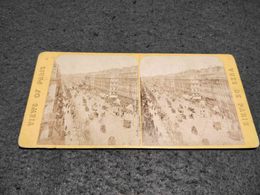 ANTIQUE STEREOSCOPIC REAL PHOTO FRANCE - PARIS - BOULEVARD SEBASTOPOL - Stereoscopi