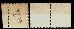 Timbres De 1960 Début De Rouleau Avec Date 28.7.65 + 2 Cases Vierges LP Voir 2 Scans + Description - Rollen