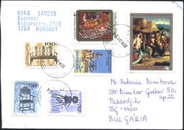 Mailed Cover (letter) With Stamps Art, Painting, Architecture From Hungary  To Bulgaria - Lettres & Documents