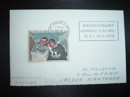 LETTRE TP DAUMIER 1,00 OBL.MEC.11-2 1975 87 LIMOGES GARE HAUTE-VIENNE HOMMAGE A DAUMIER 15-2/13-4-1975 - Grabados