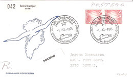Greenland 1975 Registered Letter 042 Søndre Strømfjord, Cancelled 1.12.1975 Cover - Cartas & Documentos