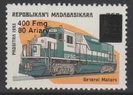 Madagascar Madagaskar 1998/1999 Mi. 2108 Train Zug General Motors Railways Overprinted Surchargé Aufdruck MNH ** - Trenes
