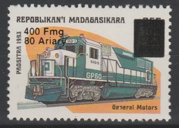 Madagascar Madagaskar 1998/1999 Mi. 2108 Train Zug General Motors Railways Overprinted Surchargé Aufdruck MNH ** - Eisenbahnen