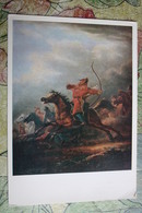 "Battle" By Orlovsky - OLD USSR Postcard - ARCHERY - Archer - Tir à L'Arc