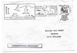 Lettre Clipperton PH Jeanne D'Arc + Doudart De Lagrée 1982 Carte Géographique Map Marine Nationale - Naval Post