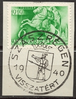 1940 Reghin Szászrégen Stamping Occupation Revisionism WW2 WWII Romania Hungary Transylvania Comeback CUT Horthy Horse - Siebenbürgen (Transsylvanien)