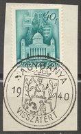 1940 Nagybánya Baia Mare Stamping Occupation Revisionism WW2 WWII Romania Hungary Transylvania CUT Esztergom Basilica - Transsylvanië