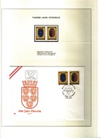 Lotto COPPIA (SFUSI+FDC) AUSTRIA "976-1976--1000 ANNI NASCITA DELL'AUSTRIA "pg16 - Colecciones