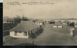 Carte Obl. N° 42. Vue: 31: BASOKO: Vue 'ensemble De La Station De L'Etat; Obl. Kinshasa (bleu)  11/03/1914 - Entiers Postaux