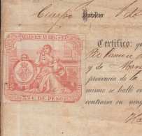 IMP-60 CUBA SPAIN ESPAÑA (LG-1344) 1883 IMPUESTOS REVENUE. ARMY EJERCITO DOC. - Strafport