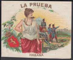 T128 CUBA SPAIN LA PRUEBA. B. MENENDEZ Y HNO TOBACCO. HABILITACION DE TABACO. - Etiquettes