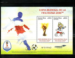 MNH SHEET COSTA RICA, 2018 Soccer World Cup Rusia - 2018 – Russia